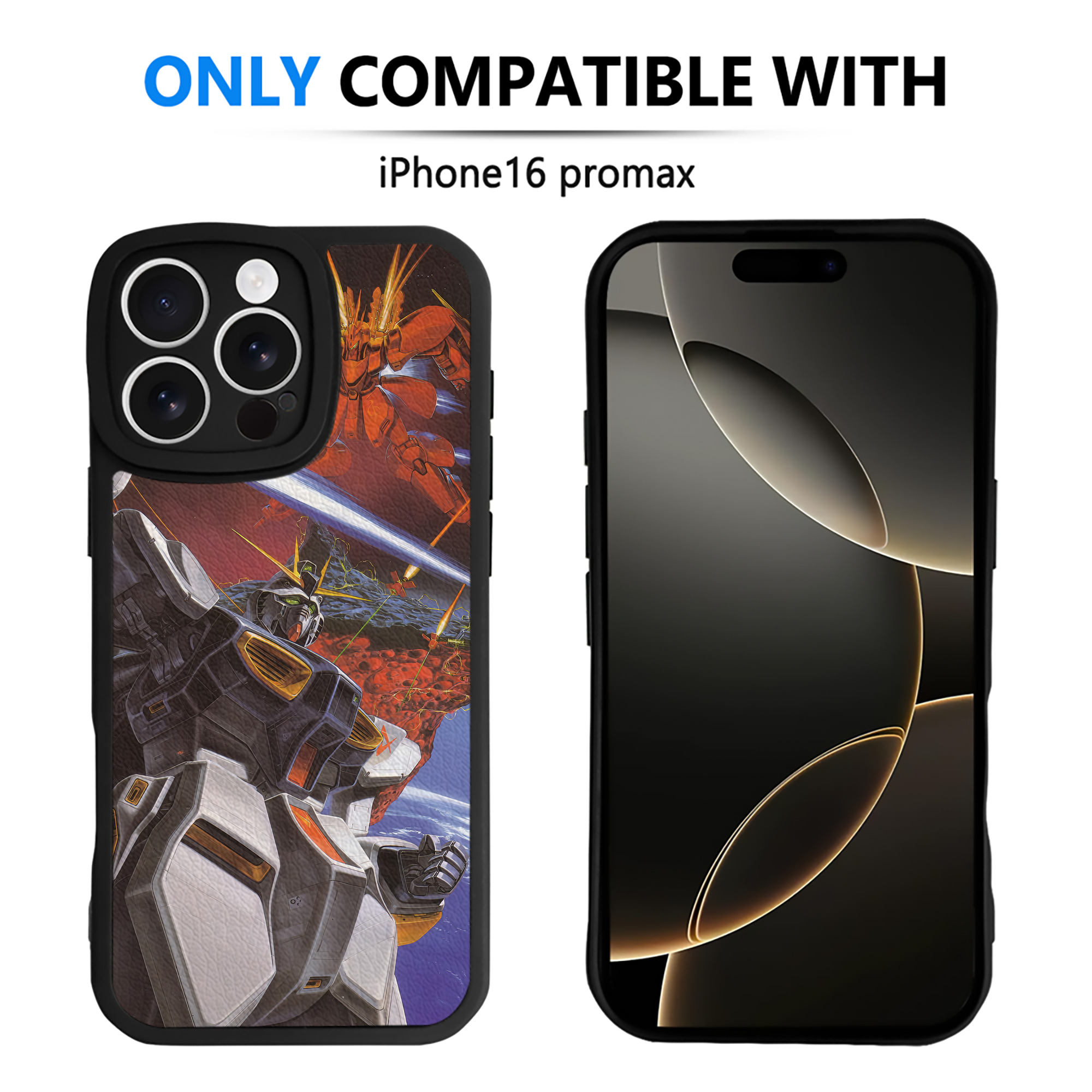 （画像用） 機動戦士ガンダム Mobile Suit Gundam 【iPhone 16シリーズ対応】シリコンスマホケース（レザー調） 材質：シリコン